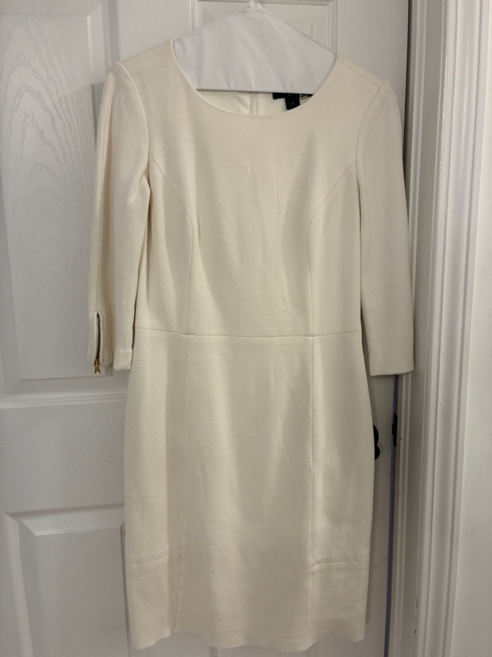 Lauren Ralph Lauren Cream Midi Sheath Dress